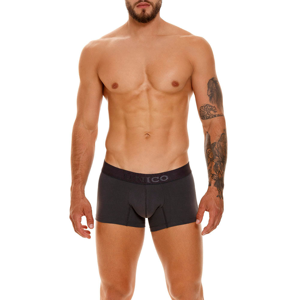 Mundo Unico Men's Cotton Short Boxer Briefs - Zebrano Dark Grey (A23)