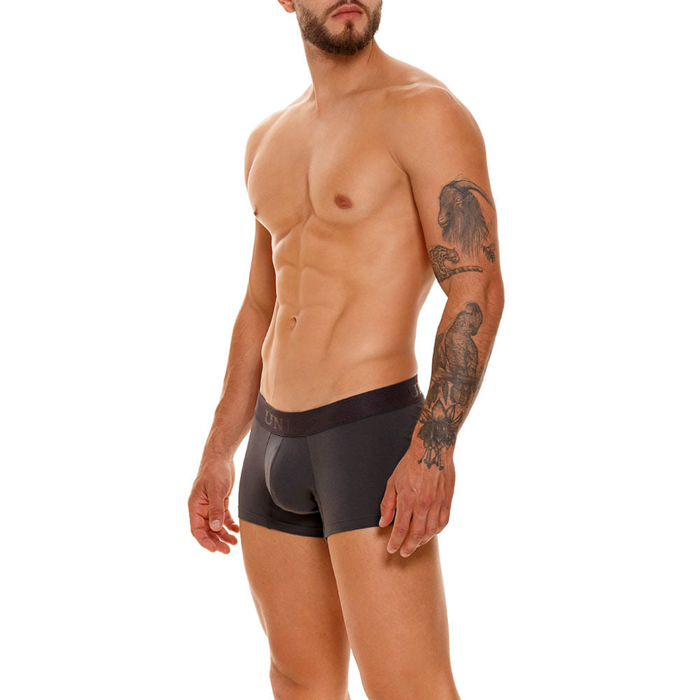 Mundo Unico Men's Cotton Short Boxer Briefs - Zebrano Dark Grey (A23)