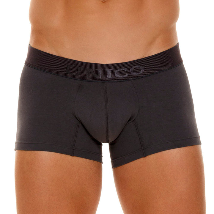 Mundo Unico Men's Cotton Short Boxer Briefs - Zebrano Dark Grey (A23)