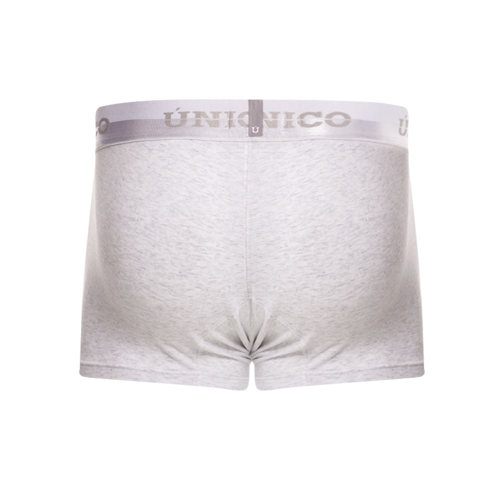 Unico Boxer Corto Kara - Men's Heather Grey Premium Cotton Trunk