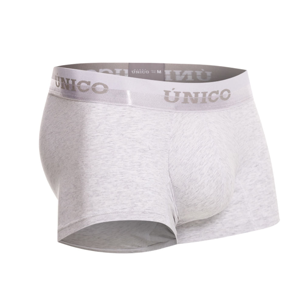 Unico Boxer Corto Kara - Men's Heather Grey Premium Cotton Trunk