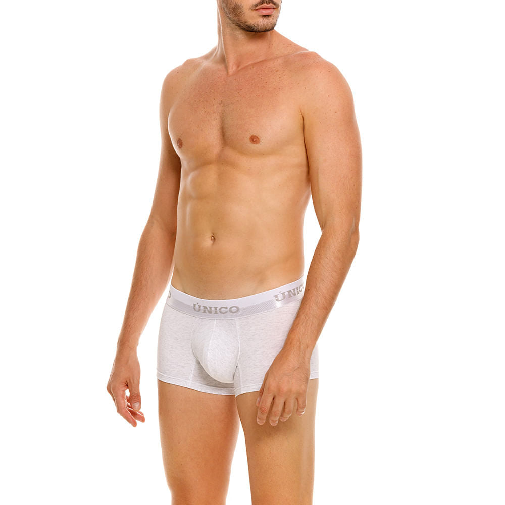 Unico Boxer Corto Kara - Men's Heather Grey Premium Cotton Trunk