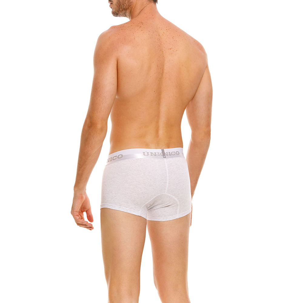 Unico Boxer Corto Kara - Men's Heather Grey Premium Cotton Trunk