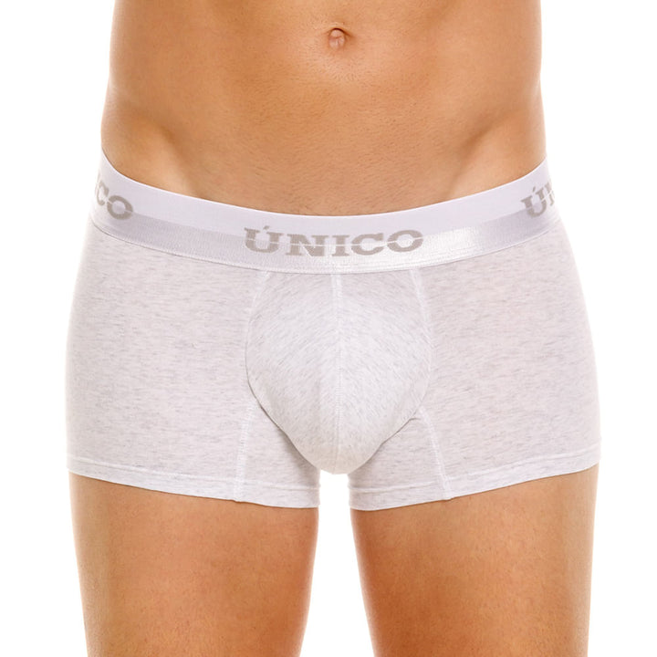 Unico Boxer Corto Kara - Men's Heather Grey Premium Cotton Trunk