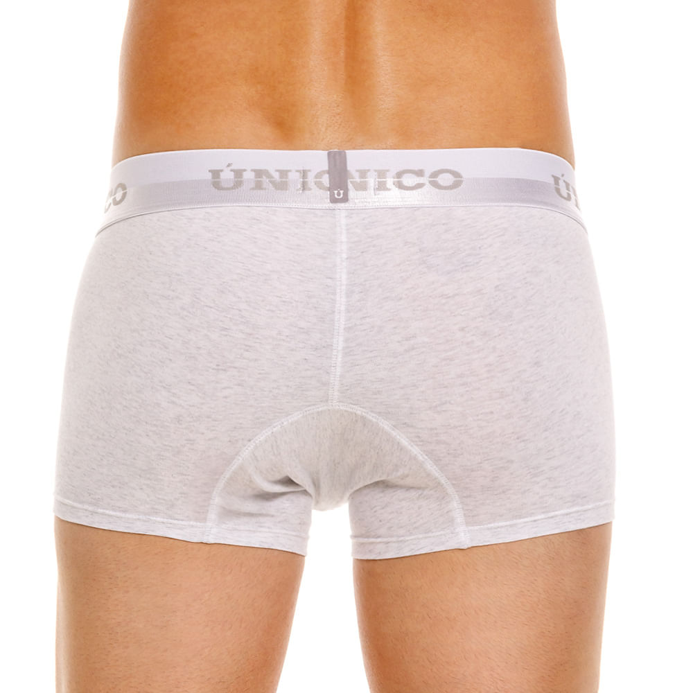 Unico Boxer Corto Kara - Men's Heather Grey Premium Cotton Trunk
