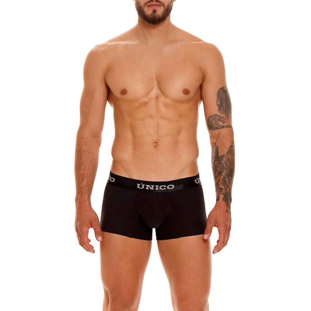 Unico Boxer Corto Makore A23 - Men's Black Premium Cotton Trunk