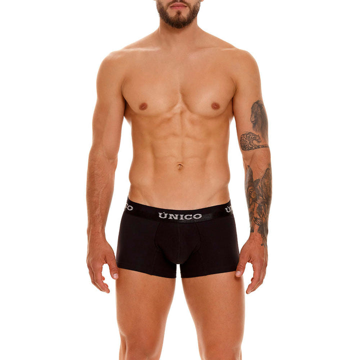 Unico Boxer Corto Makore A23 - Men's Black Premium Cotton Trunk