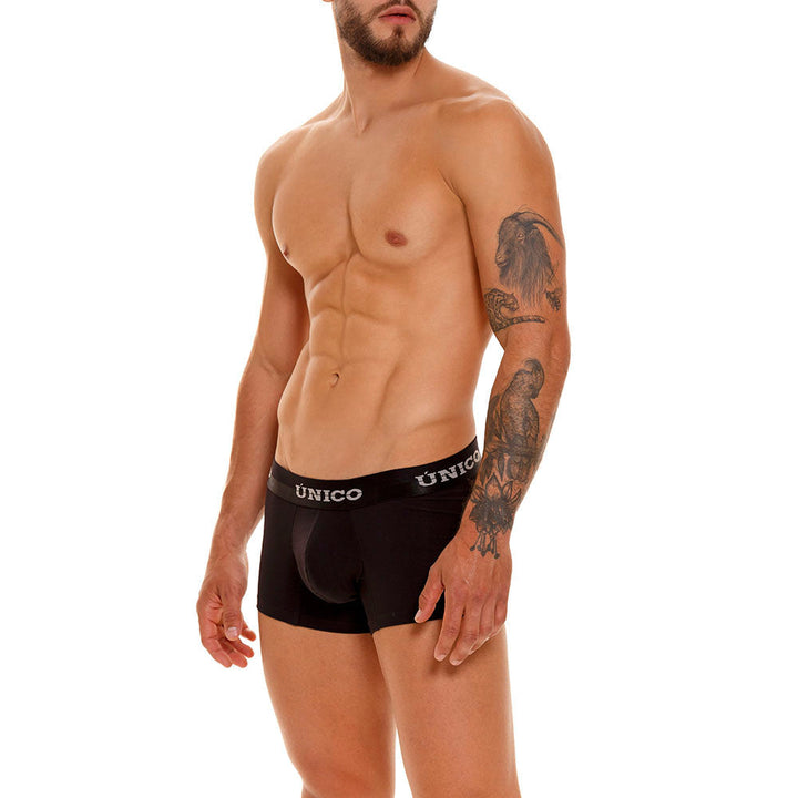 Unico Boxer Corto Makore A23 - Men's Black Premium Cotton Trunk