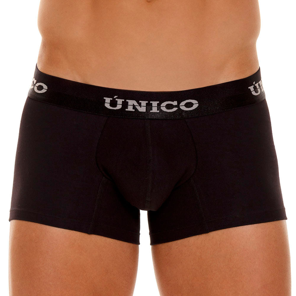 Unico Boxer Corto Makore A23 - Men's Black Premium Cotton Trunk