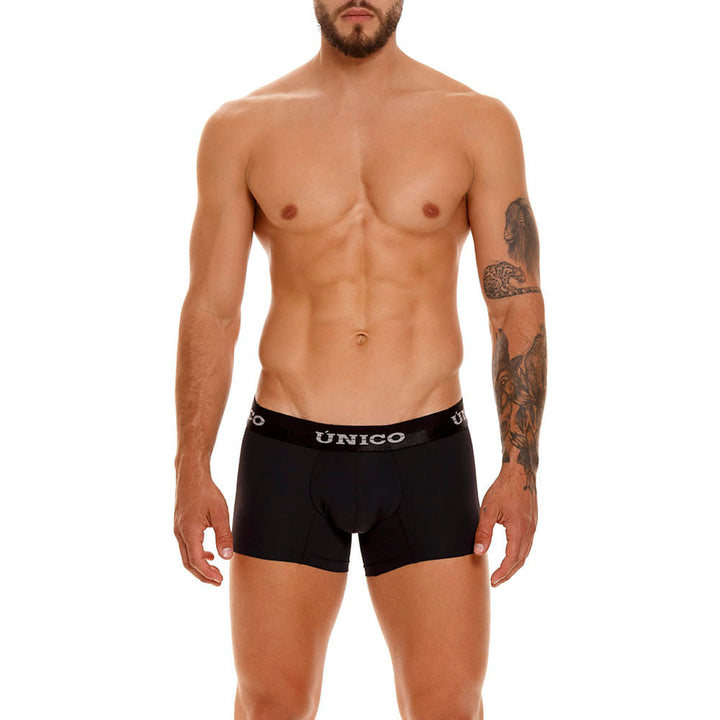 Unico Boxer Corto Makore M23 - Men's Black Microfiber Trunk