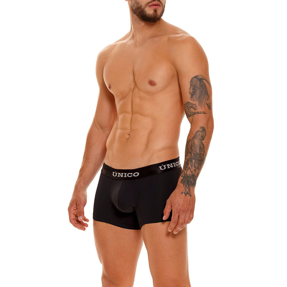 Unico Boxer Corto Makore M23 - Men's Black Microfiber Trunk