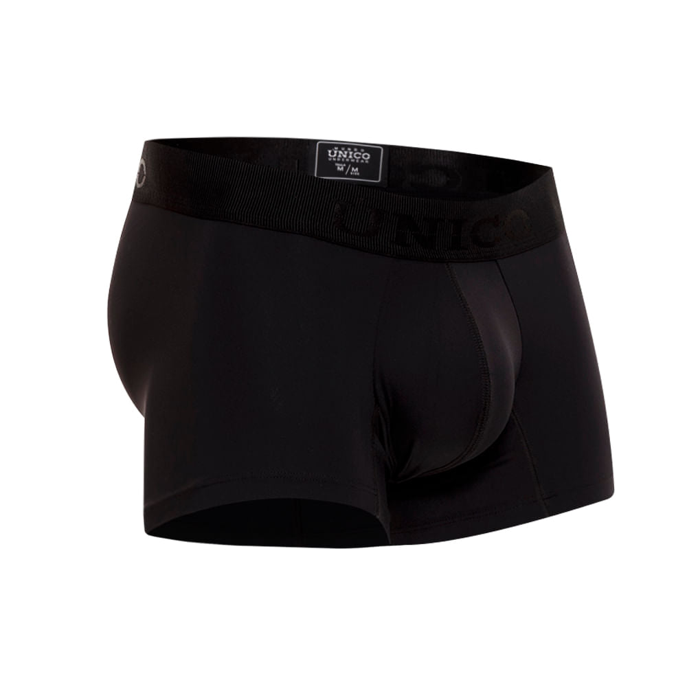 Mundo Unico Men’s Roble M23 Black Short Boxers - Ergonomic Pouch Support Microfiber Trunks