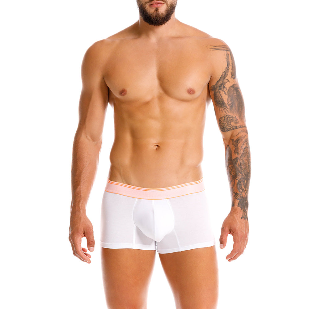 Mundo Unico Men’s Boxer Corto Pomelo Blanco - Premium Pima Cotton Short Boxer Briefs with Support Pouch
