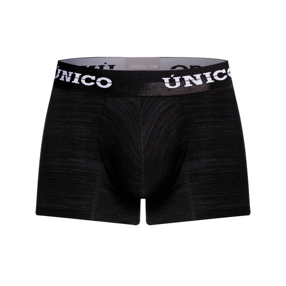 Mundo Unico Men's Siberia Short Boxer Briefs - Solid Black