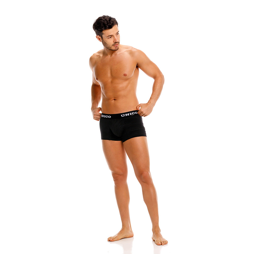 Mundo Unico Men's Siberia Short Boxer Briefs - Solid Black