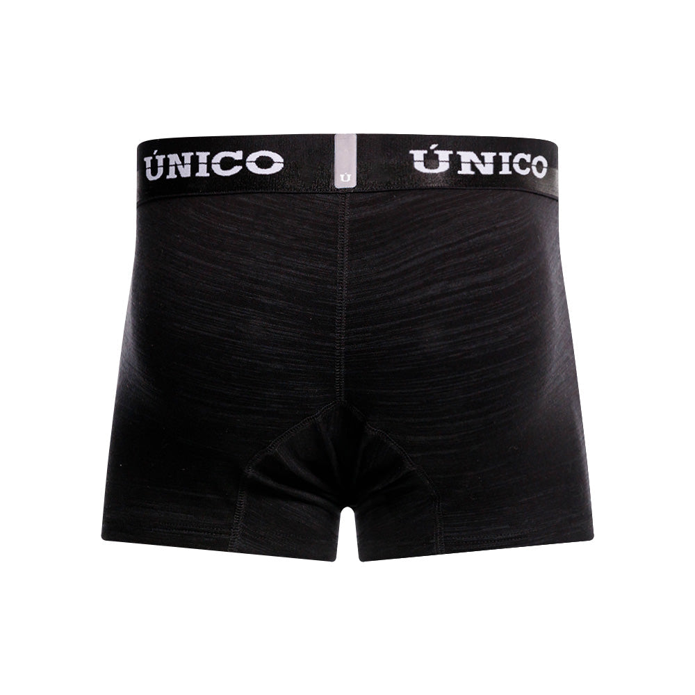 Mundo Unico Men's Siberia Short Boxer Briefs - Solid Black