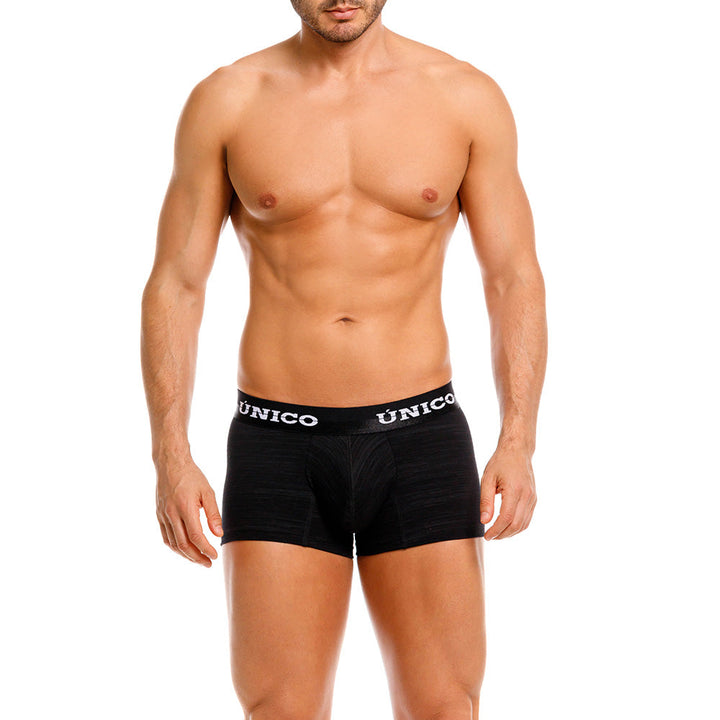 Mundo Unico Men's Siberia Short Boxer Briefs - Solid Black