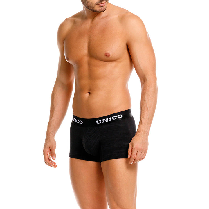 Mundo Unico Men's Siberia Short Boxer Briefs - Solid Black