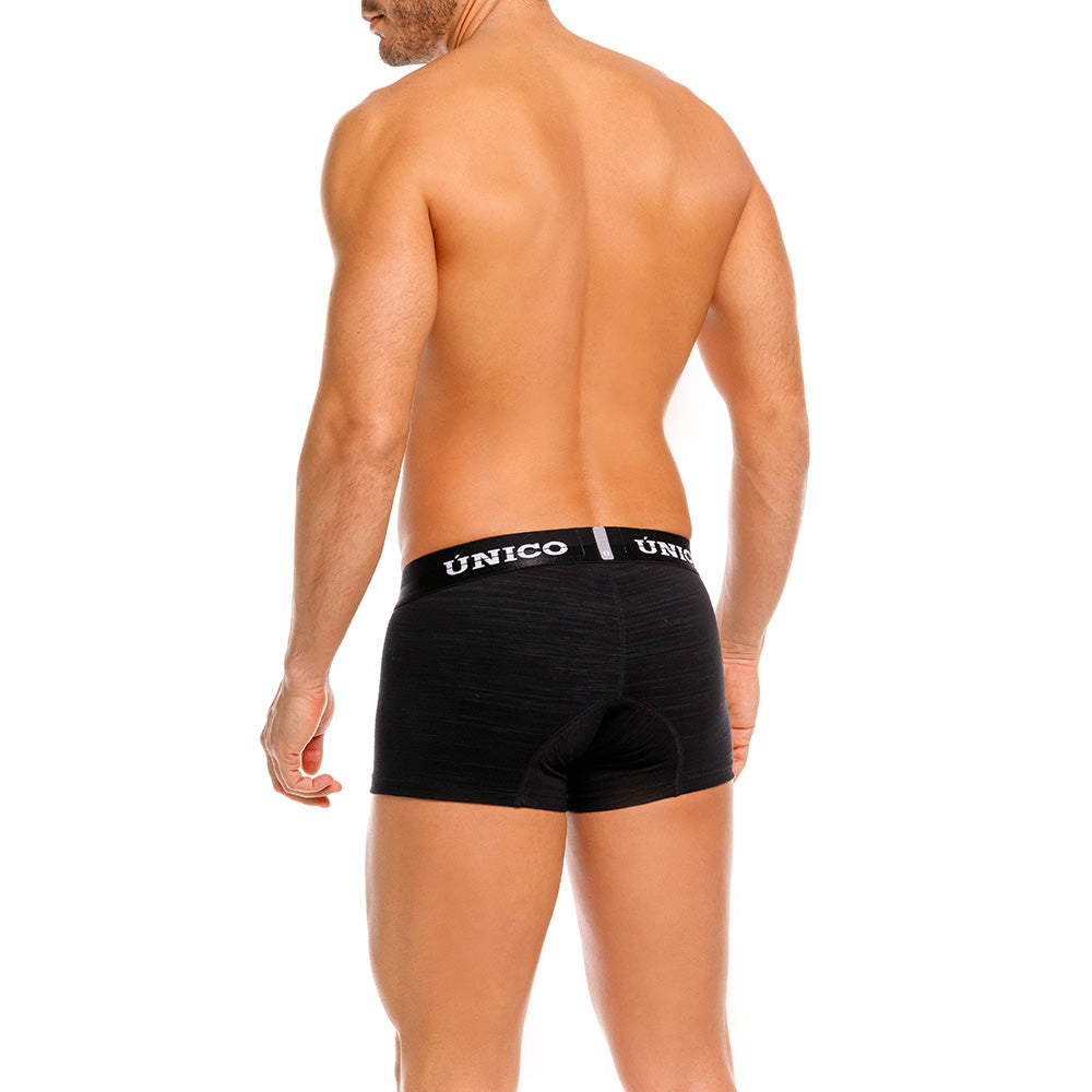 Mundo Unico Men's Siberia Short Boxer Briefs - Solid Black