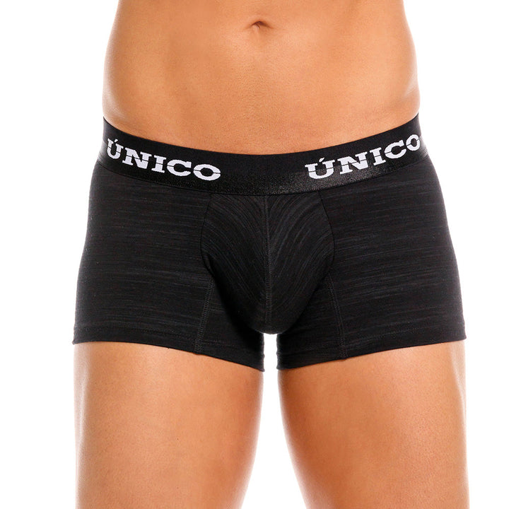 Mundo Unico Men's Siberia Short Boxer Briefs - Solid Black