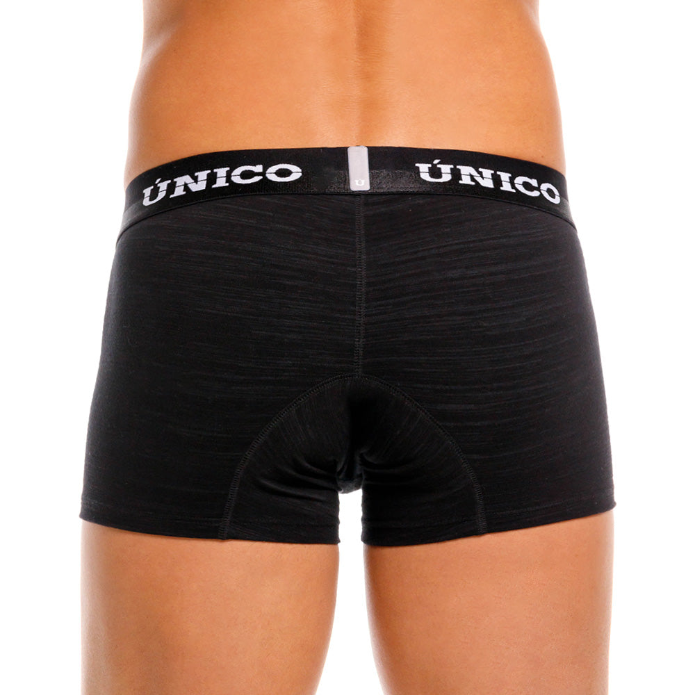 Mundo Unico Men's Siberia Short Boxer Briefs - Solid Black