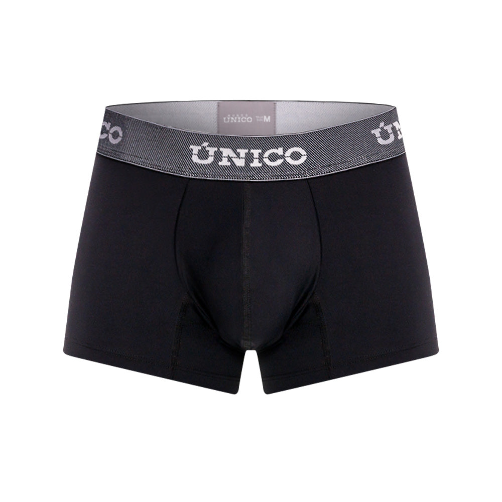 Mundo Unico Men’s Boxer Corto Escarcha Negro - Premium Microfiber Trunk Boxer Briefs