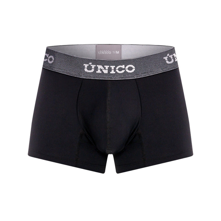 Mundo Unico Men’s Boxer Corto Escarcha Negro - Premium Microfiber Trunk Boxer Briefs