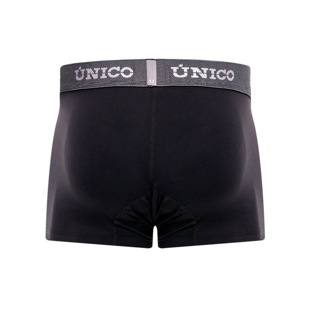 Mundo Unico Men’s Boxer Corto Escarcha Negro - Premium Microfiber Trunk Boxer Briefs
