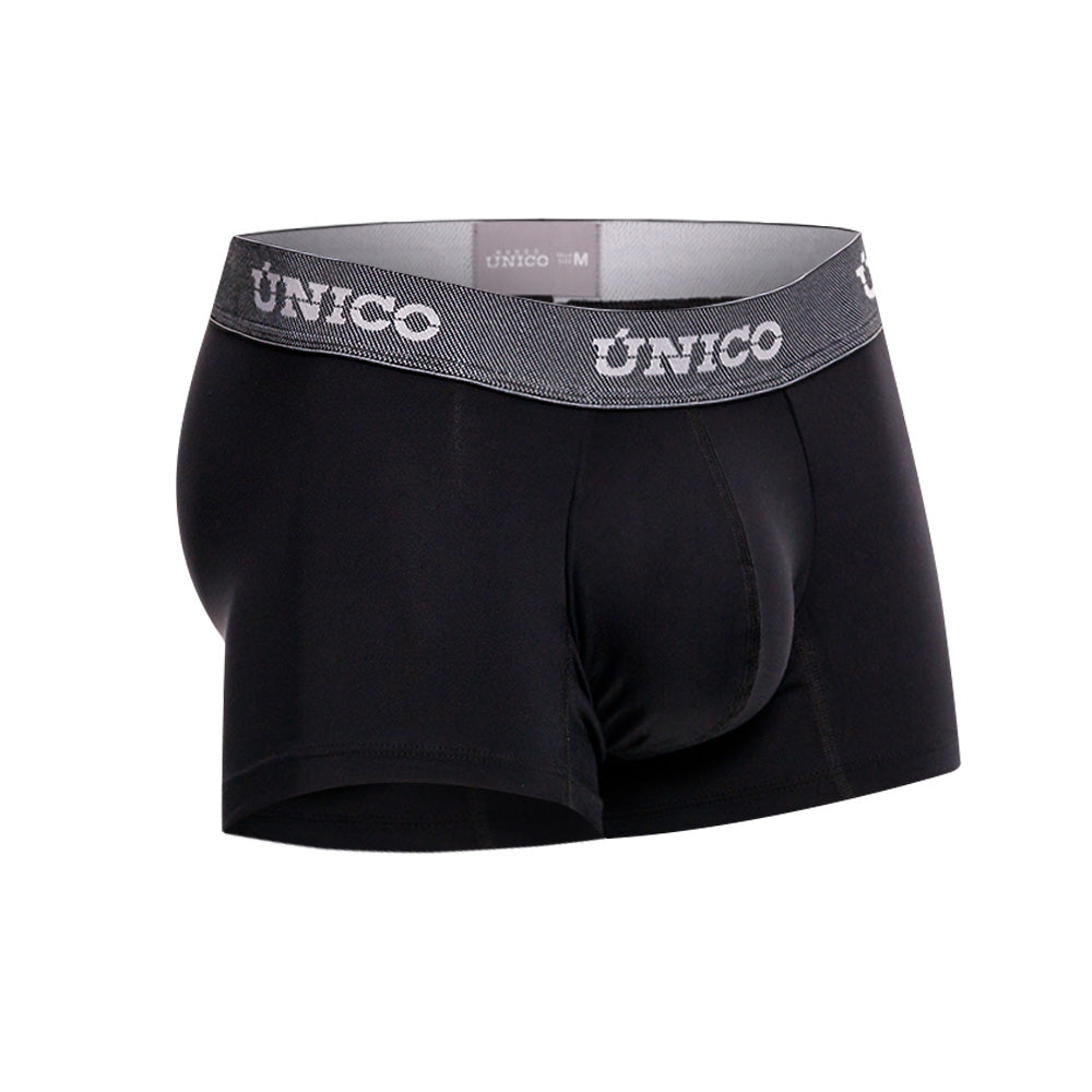 Mundo Unico Men’s Boxer Corto Escarcha Negro - Premium Microfiber Trunk Boxer Briefs