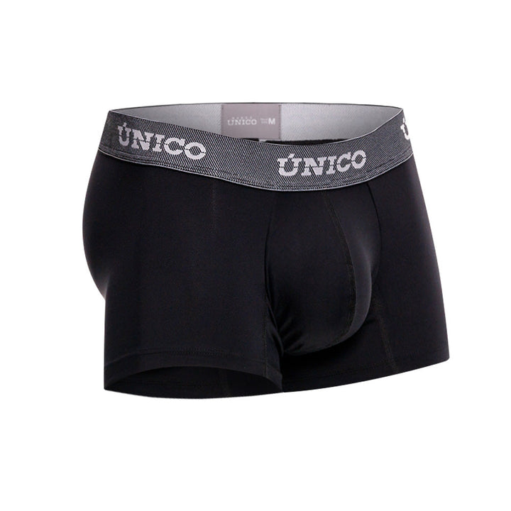 Mundo Unico Men’s Boxer Corto Escarcha Negro - Premium Microfiber Trunk Boxer Briefs