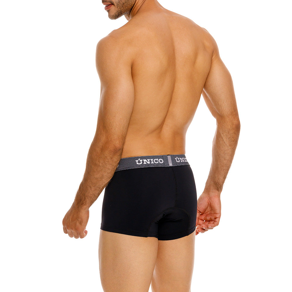 Mundo Unico Men’s Boxer Corto Escarcha Negro - Premium Microfiber Trunk Boxer Briefs