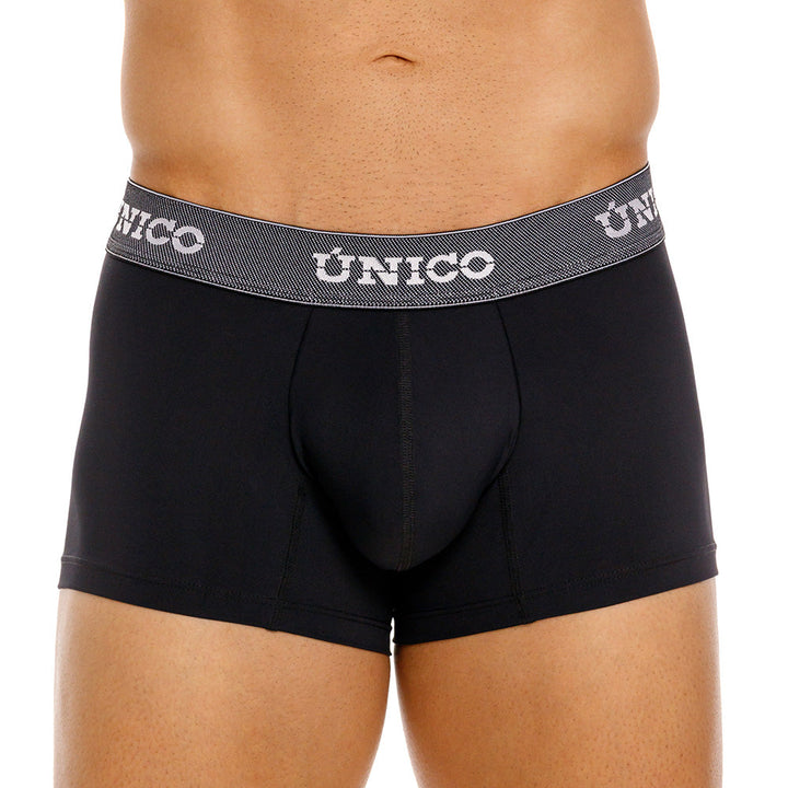 Mundo Unico Men’s Boxer Corto Escarcha Negro - Premium Microfiber Trunk Boxer Briefs