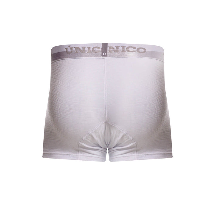 Mundo Unico Men's Yeniseos White Solid Short Boxer Briefs
