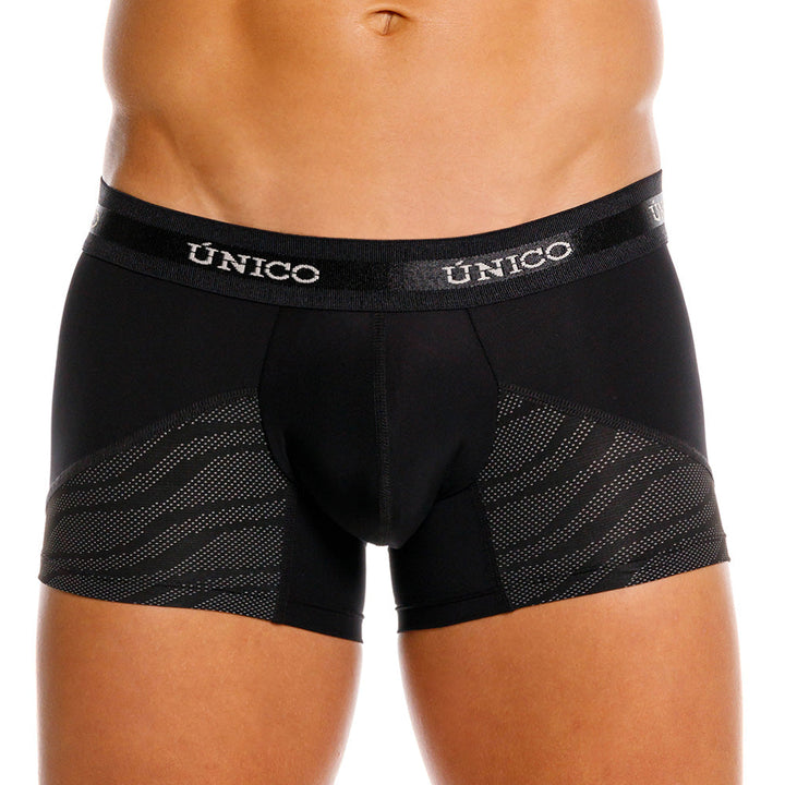 Mundo Unico men's black nylon microfiber short boxer Lignito – view 8