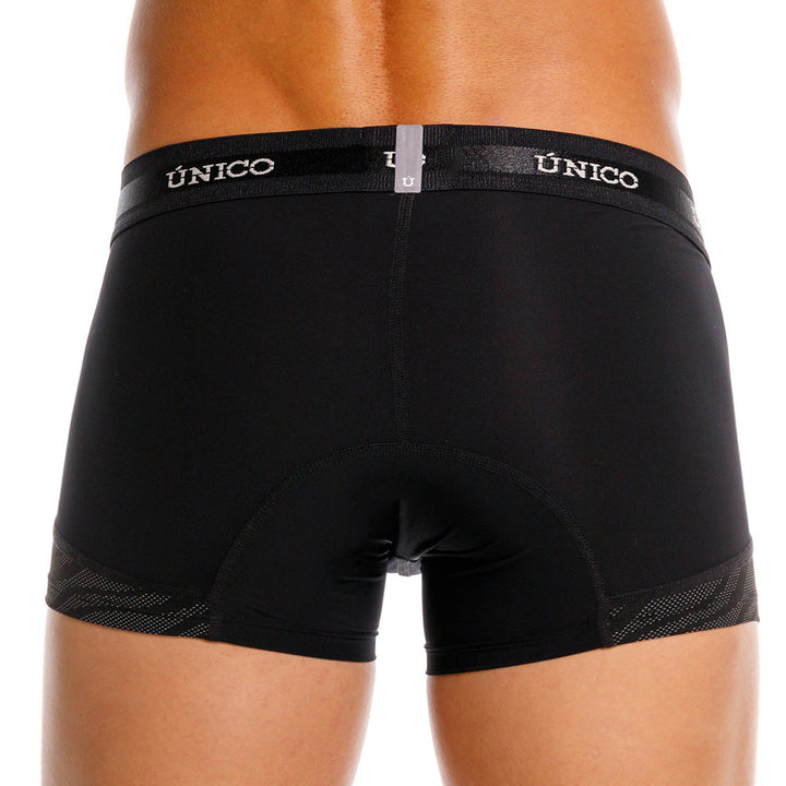 Mundo Unico men's black nylon microfiber short boxer Lignito – view 9