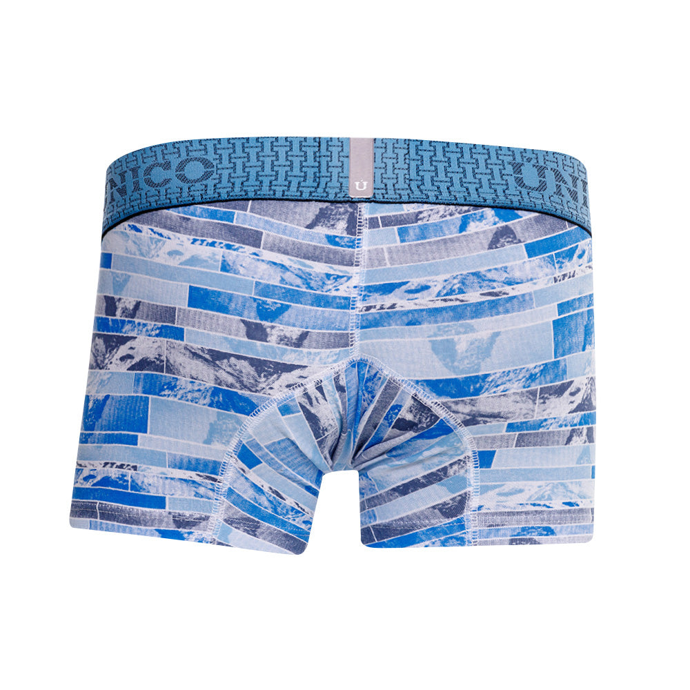 Mundo Unico boys blue cotton mid boxer Cerro kids underwear – back view