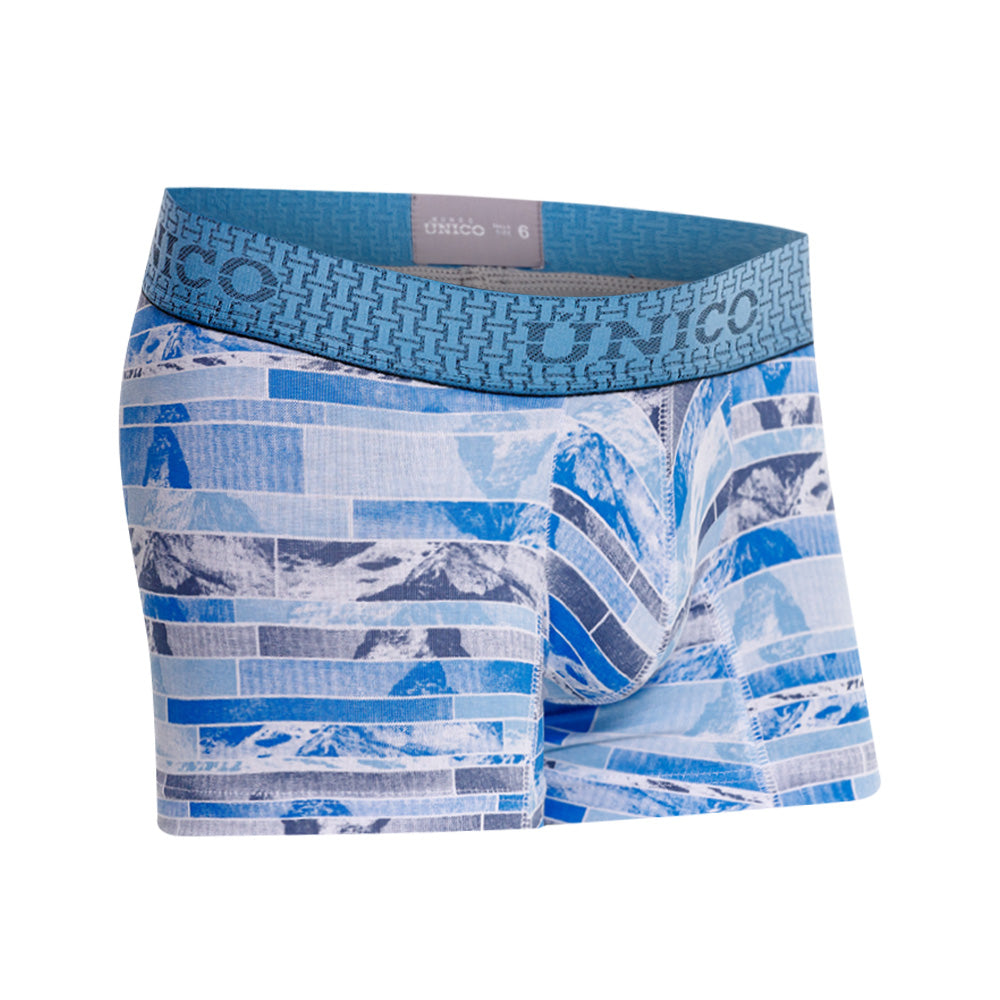 Mundo Unico boys blue cotton mid boxer Cerro kids underwear – side view