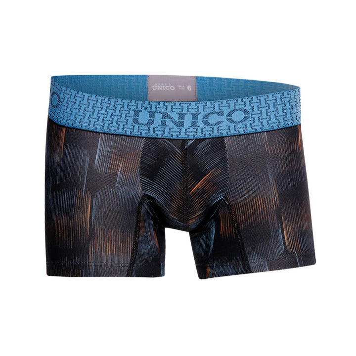 Mundo Unico Boys' Microfiber Mid-Length Boxer Briefs - Epítome Black Print