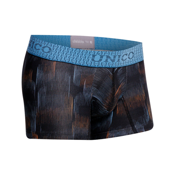 Mundo Unico Boys' Microfiber Mid-Length Boxer Briefs - Epítome Black Print
