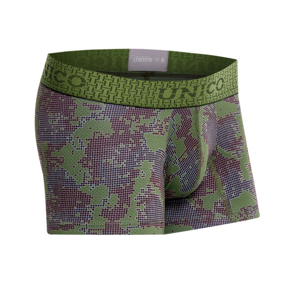 Mundo Unico Boys’ Boxer Medio Kombu Verde - Premium Microfiber Mid-Leg Boxer Briefs
