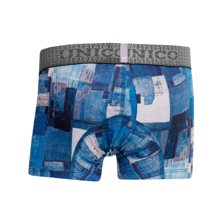 Mundo Unico Boys’ Boxer Medio Trozo Azul - Premium Microfiber Mid-Leg Boxer Briefs