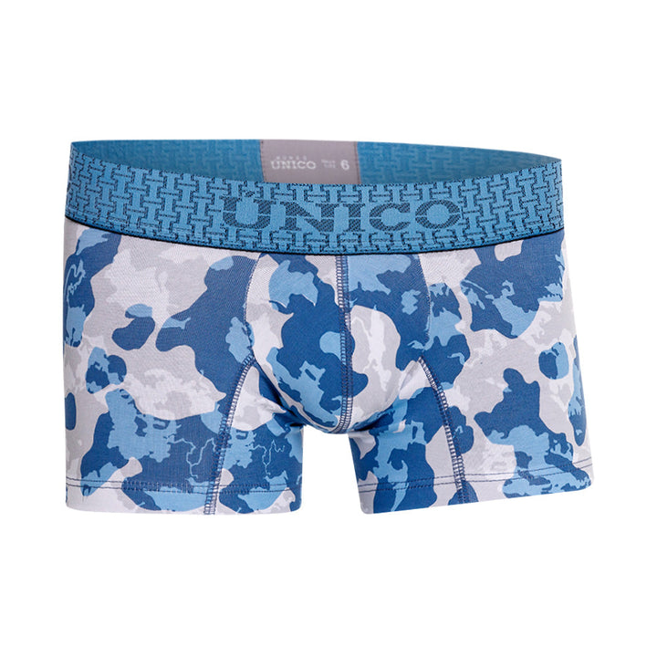 Mundo Unico boys blue cotton mid boxer Vinilo kids underwear – front view