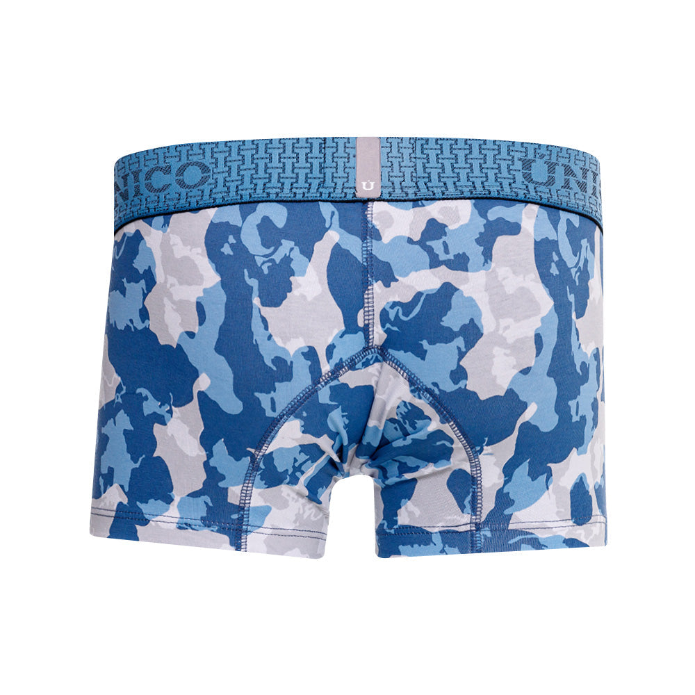Mundo Unico boys blue cotton mid boxer Vinilo kids underwear – back view