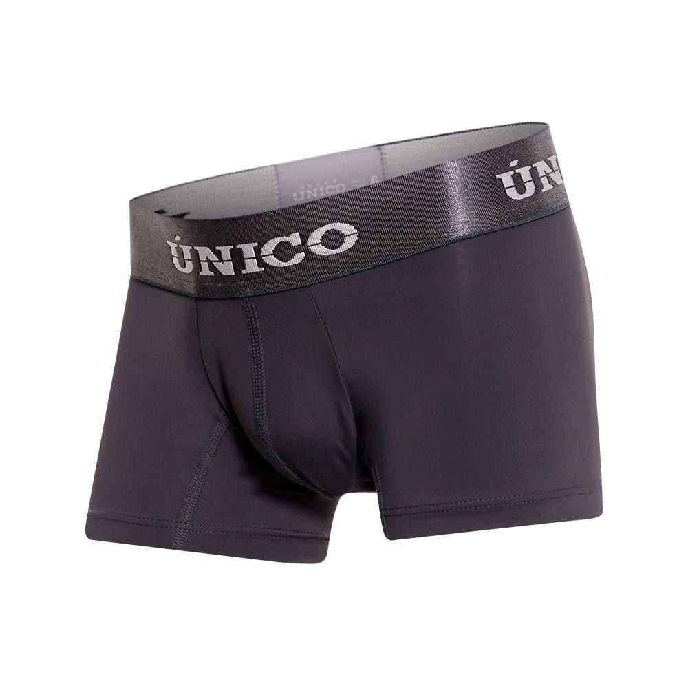 Unico Junior Boxer Medio Asfalto A23 - Boys' Asphalt Grey Cotton Boxer Brief