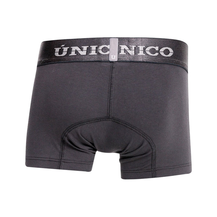 Mundo Unico Boys' Asfalto M23 Mid-Length Boxer Briefs - Solid Charcoal Grey Microfiber Underwear