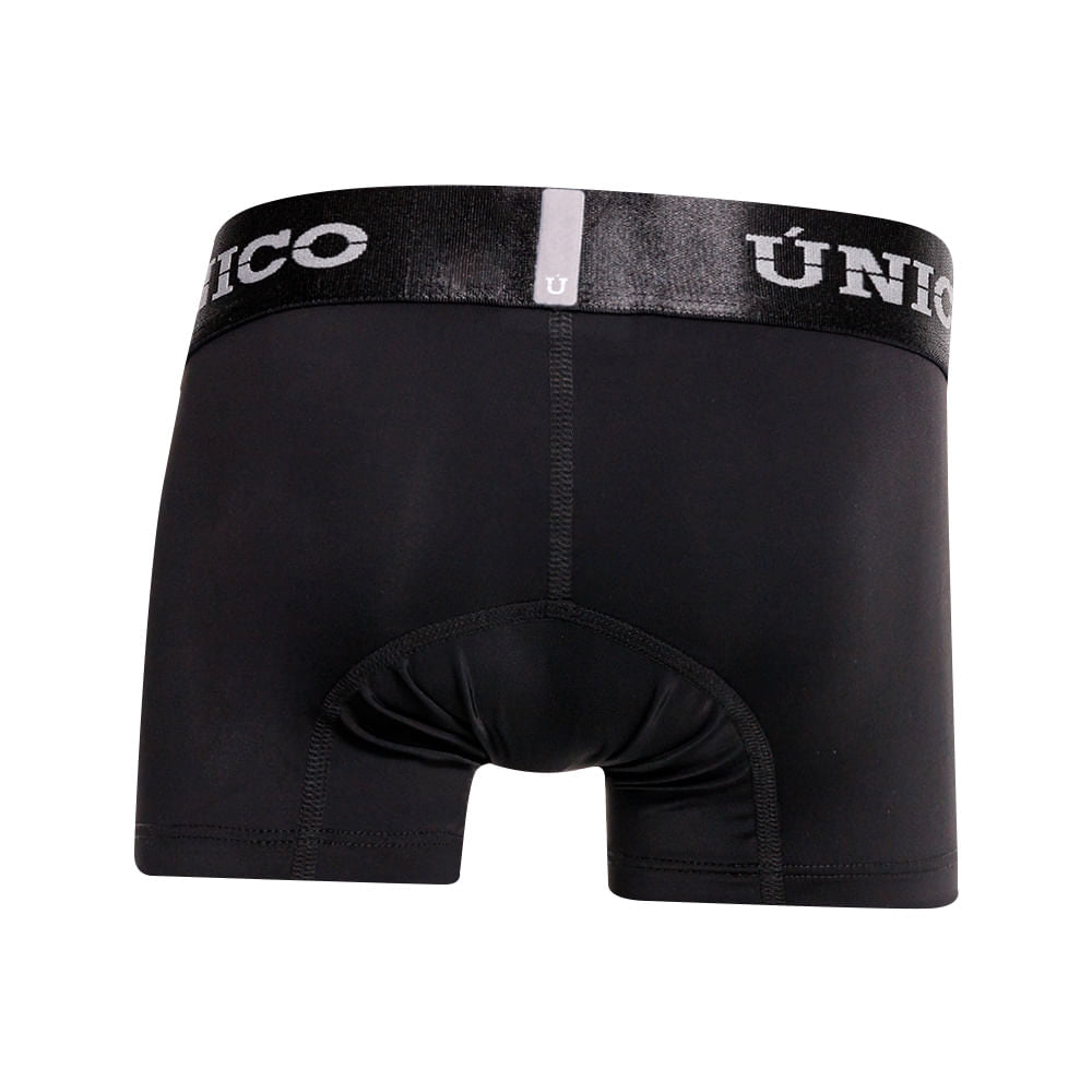 Unico Junior Boxer Medio Intenso A23 - Boys' Black Cotton Mid-Length Boxer Brief