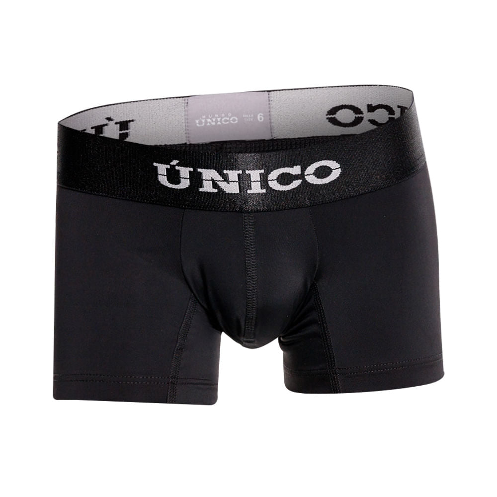 Mundo Unico Boys' Intenso M23 Mid-Length Boxer Briefs - Black Microfiber Kids' Underwear