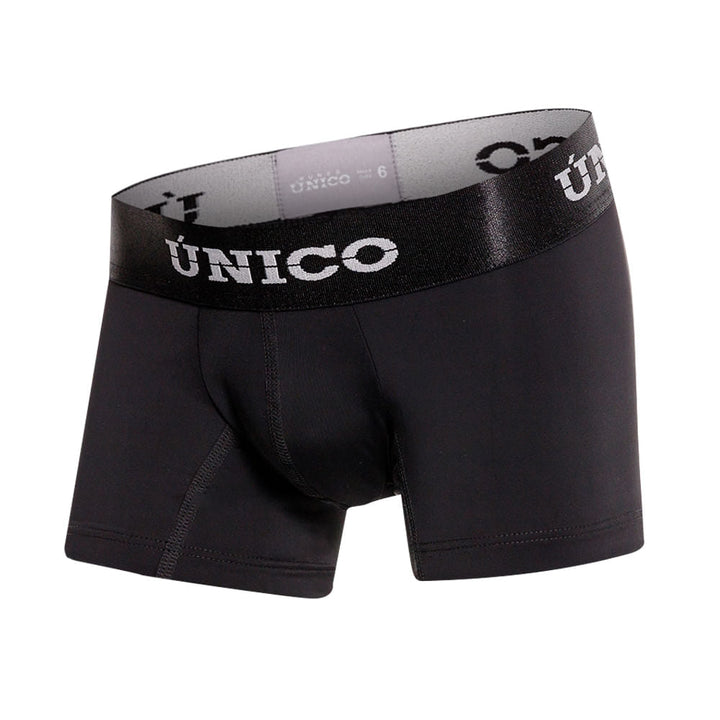 Mundo Unico Boys' Intenso M23 Mid-Length Boxer Briefs - Black Microfiber Kids' Underwear