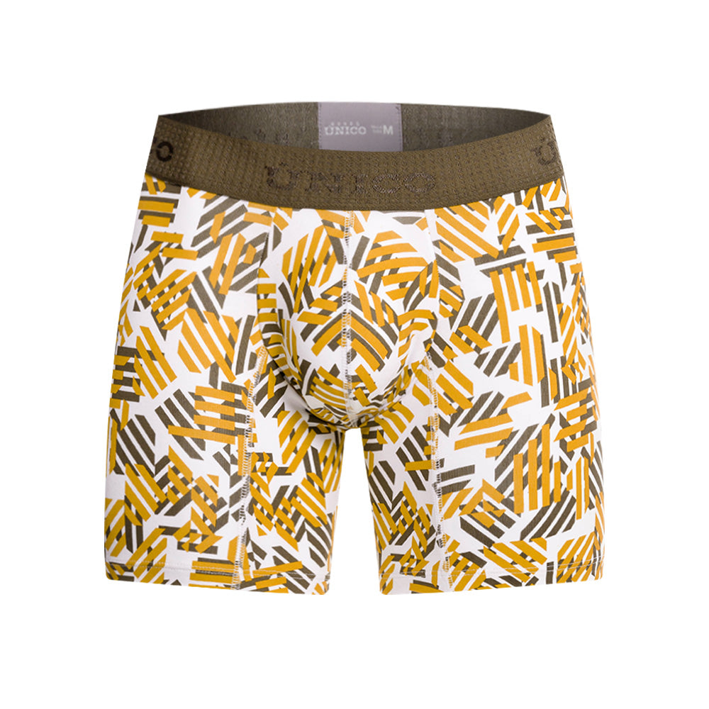 MUNDO ÚNICO "Axioma" Yellow Mid-Boxer Briefs (BOXER MEDIO AXIOMA AMARILLO)