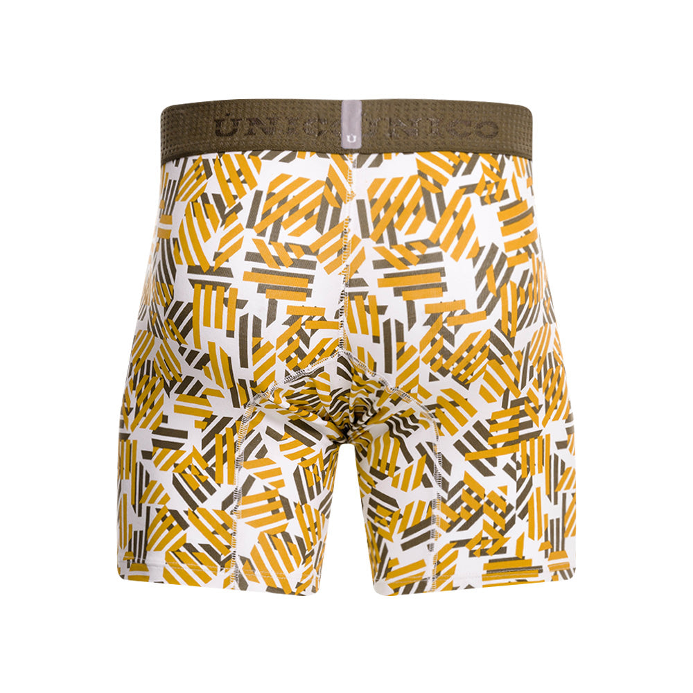 MUNDO ÚNICO "Axioma" Yellow Mid-Boxer Briefs (BOXER MEDIO AXIOMA AMARILLO)
